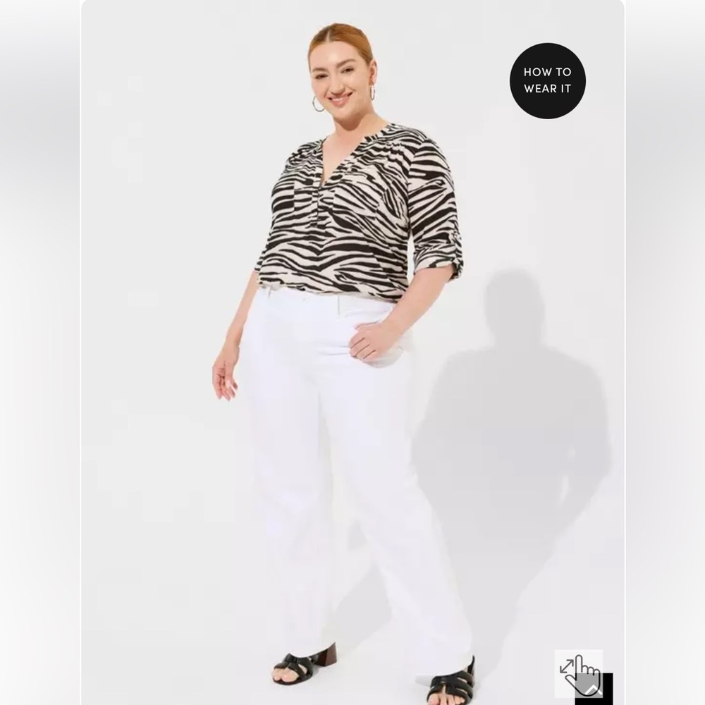 Torrid NWT 3x  Zebra Print Harper Georgette